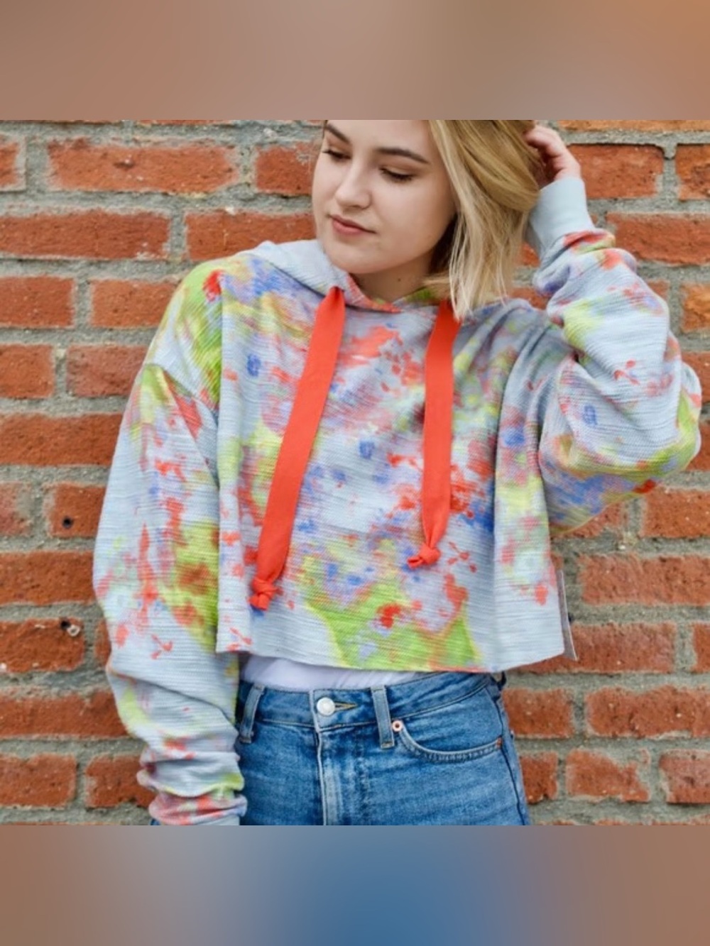 Free people cropped hoodie